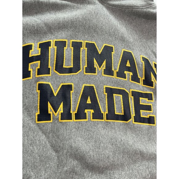 HUMAN MADE Logo Pizza Hoodie in Gray - Picture 3 of 6